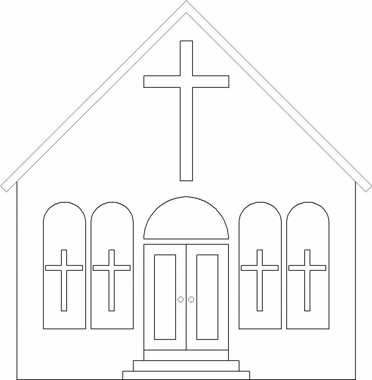 Elegant temple coloring page