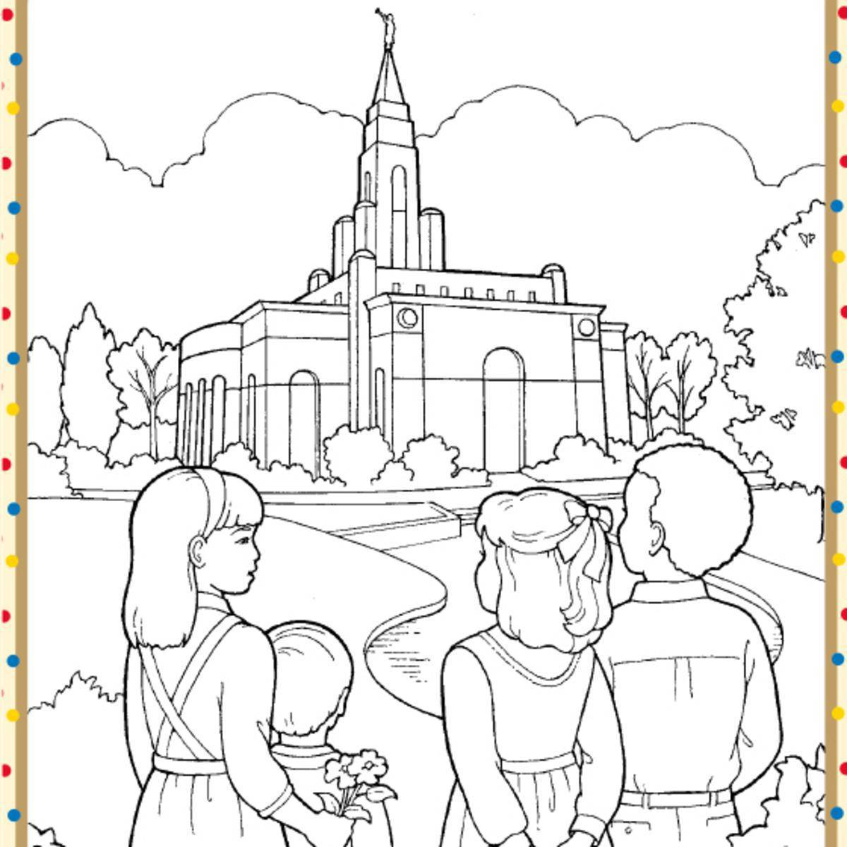 Luxury temple coloring book
