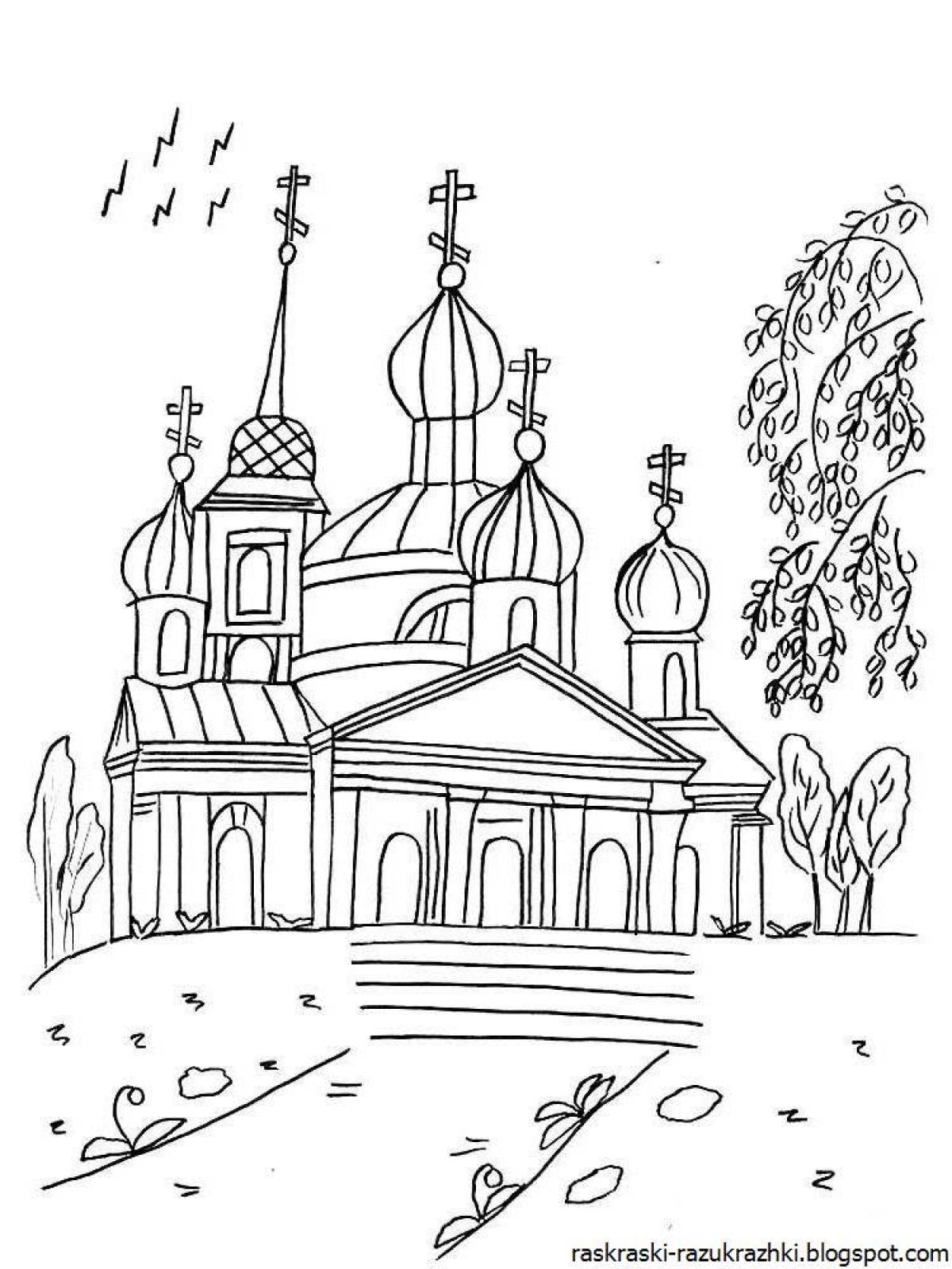 Luxury temple coloring book