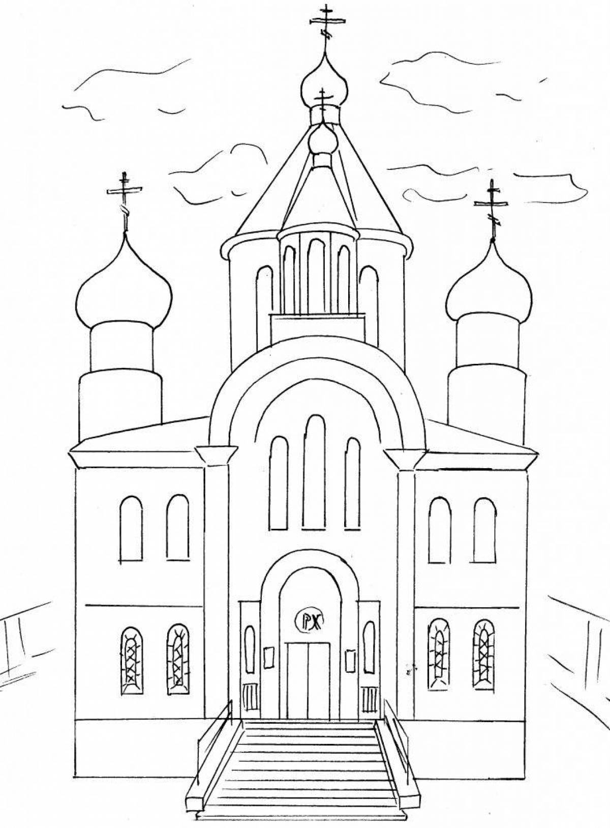 Бесплатные Раскраски. Православные храмы