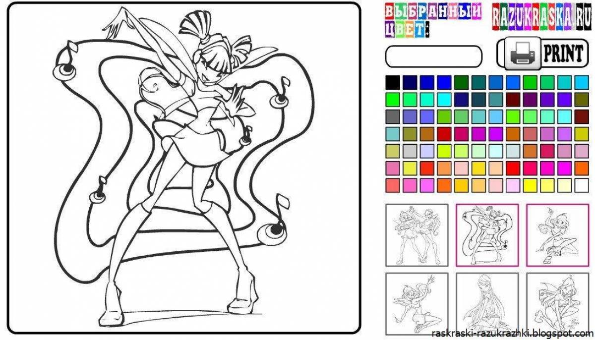 Relaxing coloring game