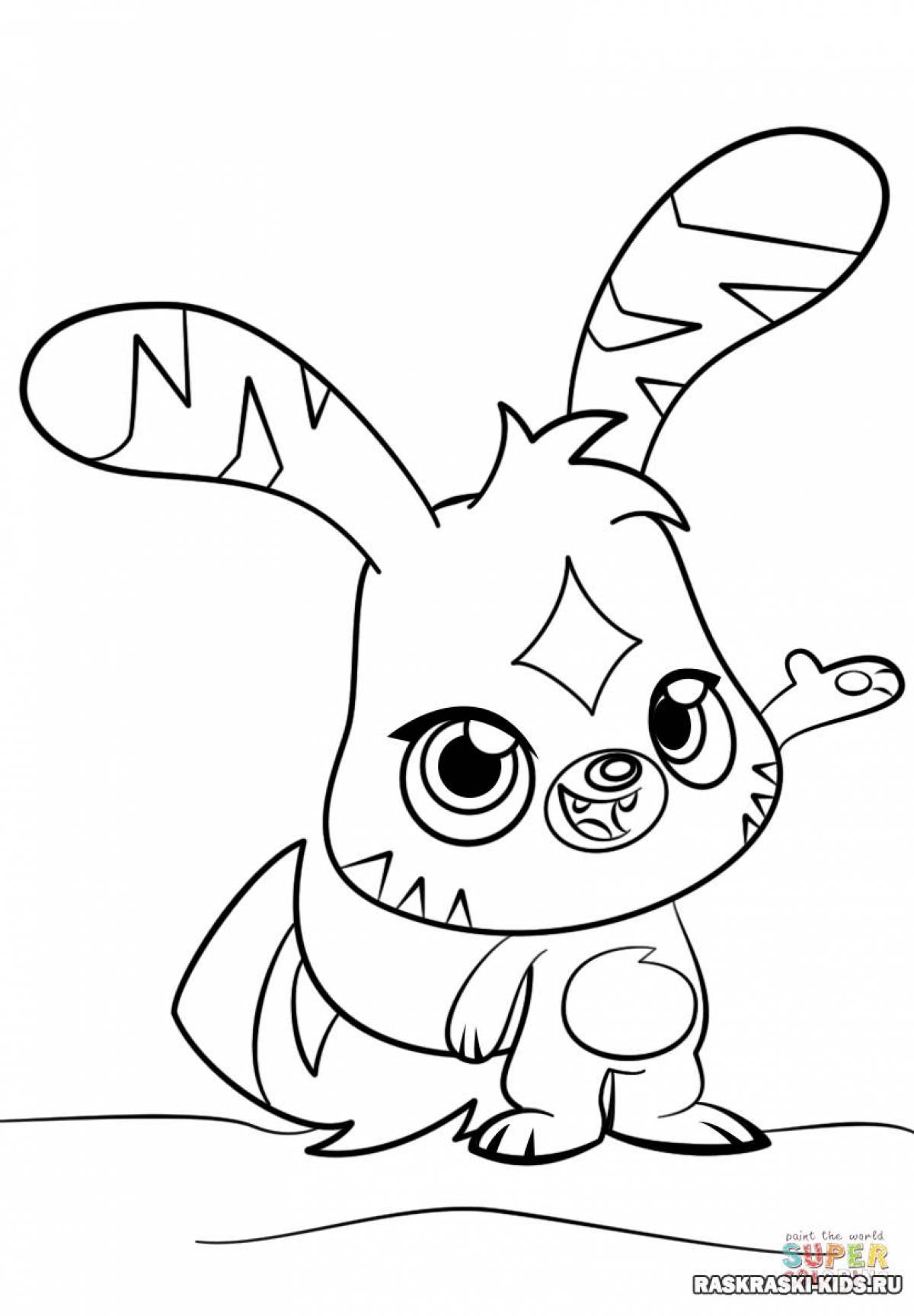 Colorful monsters coloring pages