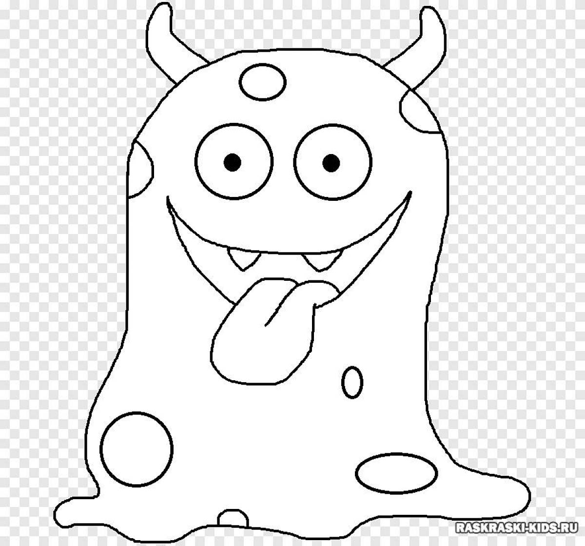 Spooky monster coloring pages