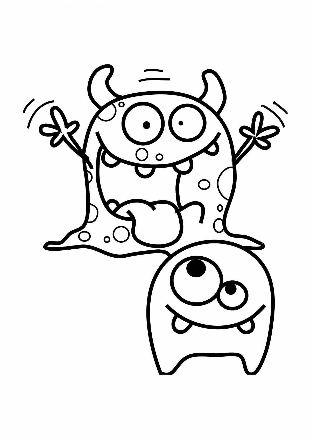 Terrible monster coloring pages