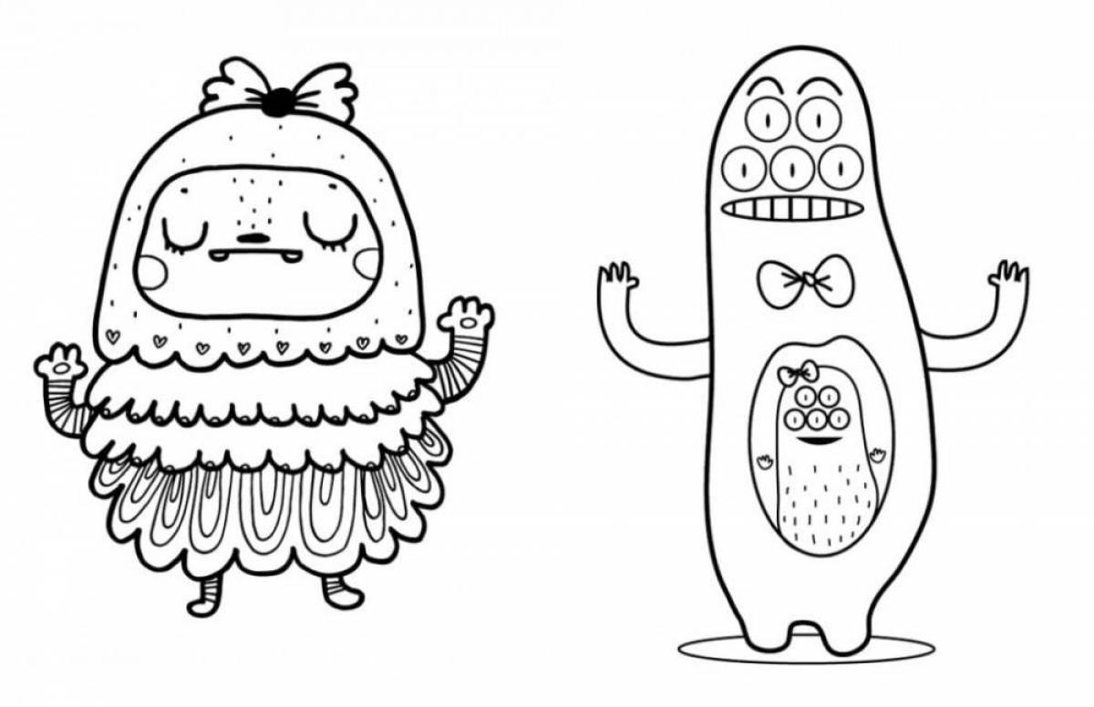 Sinister monsters coloring pages