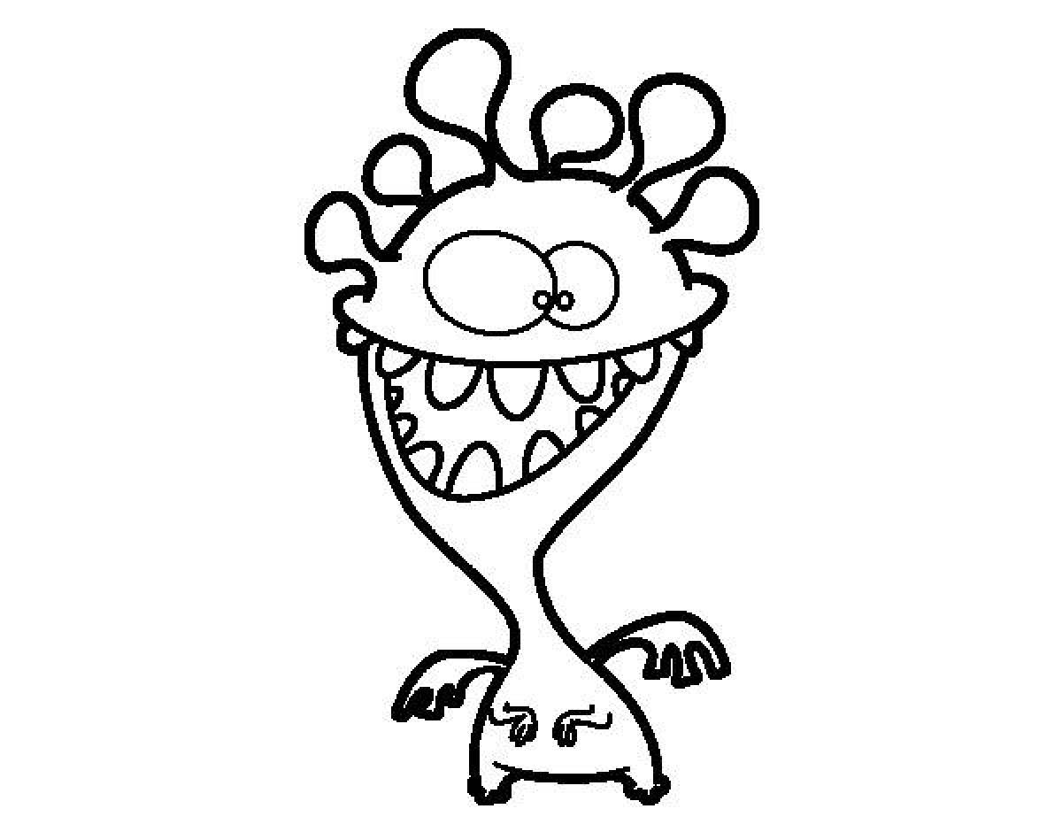 Disgusting monster coloring pages