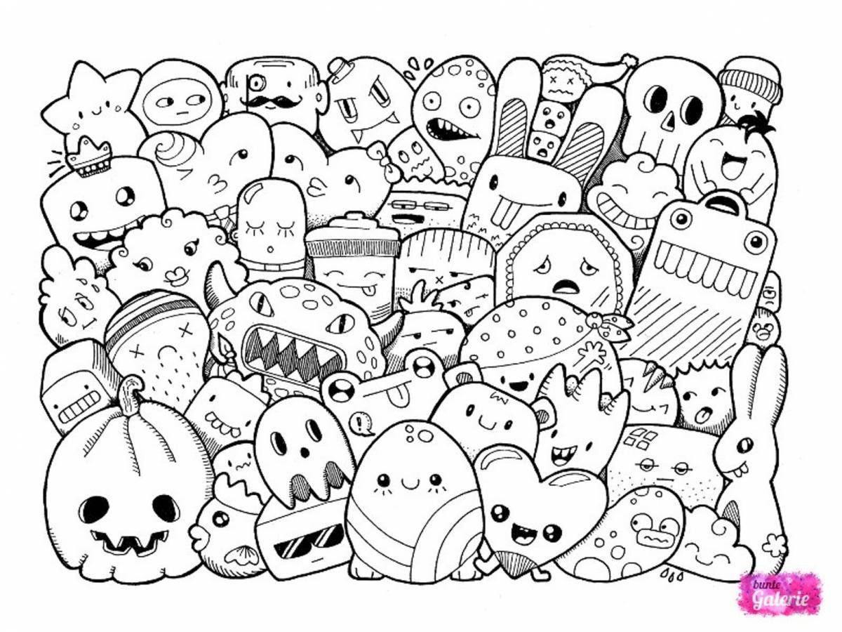 Disgusting monster coloring pages