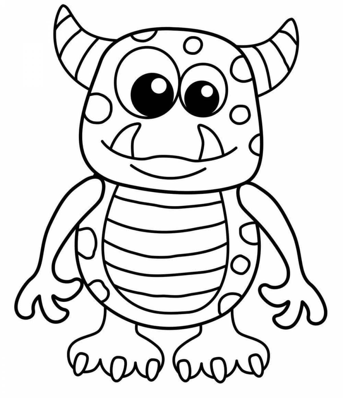 Evil monsters coloring page