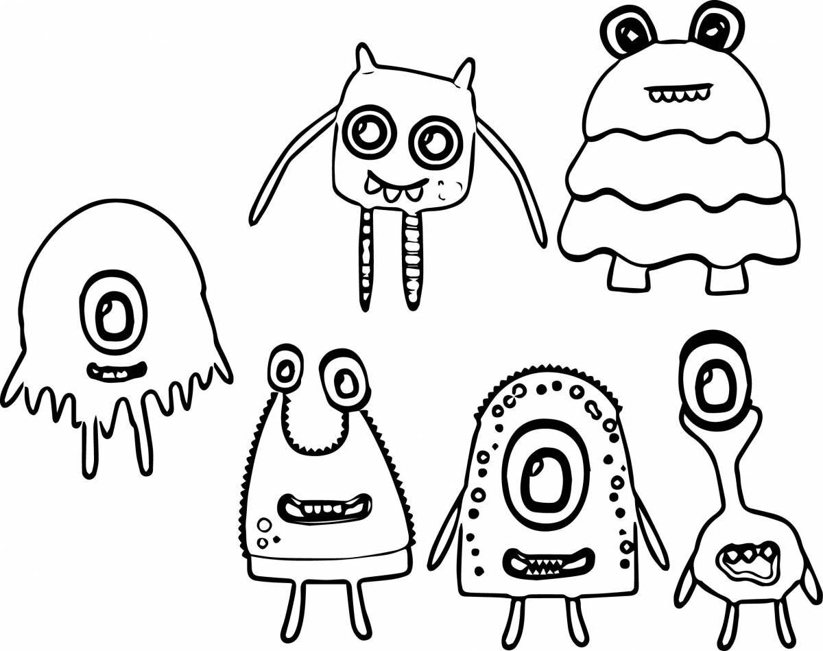 Odid monster coloring pages