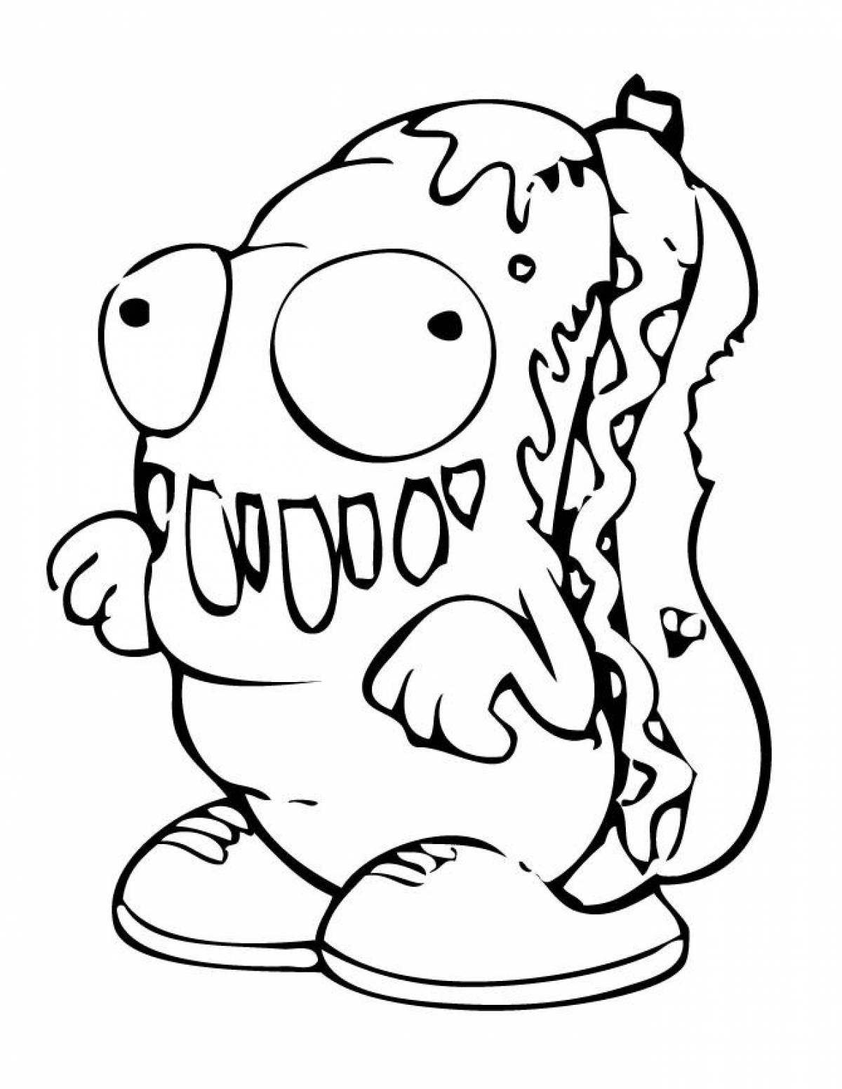 Disturbing monster coloring pages