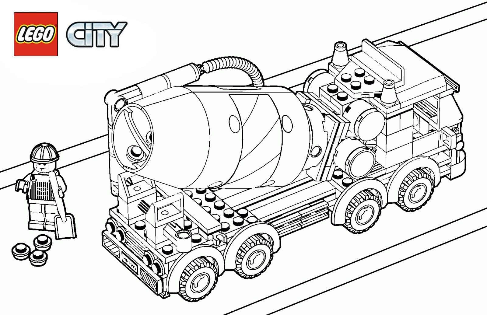 Fairytale lego city coloring page
