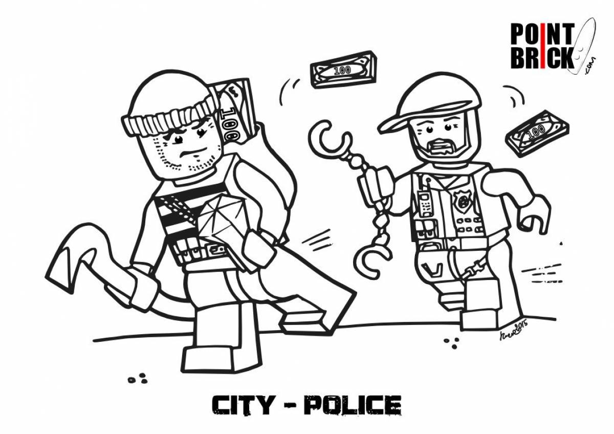 Amazing lego city coloring page