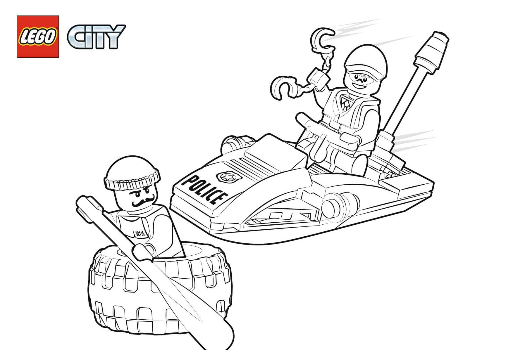 Glorious lego city coloring page