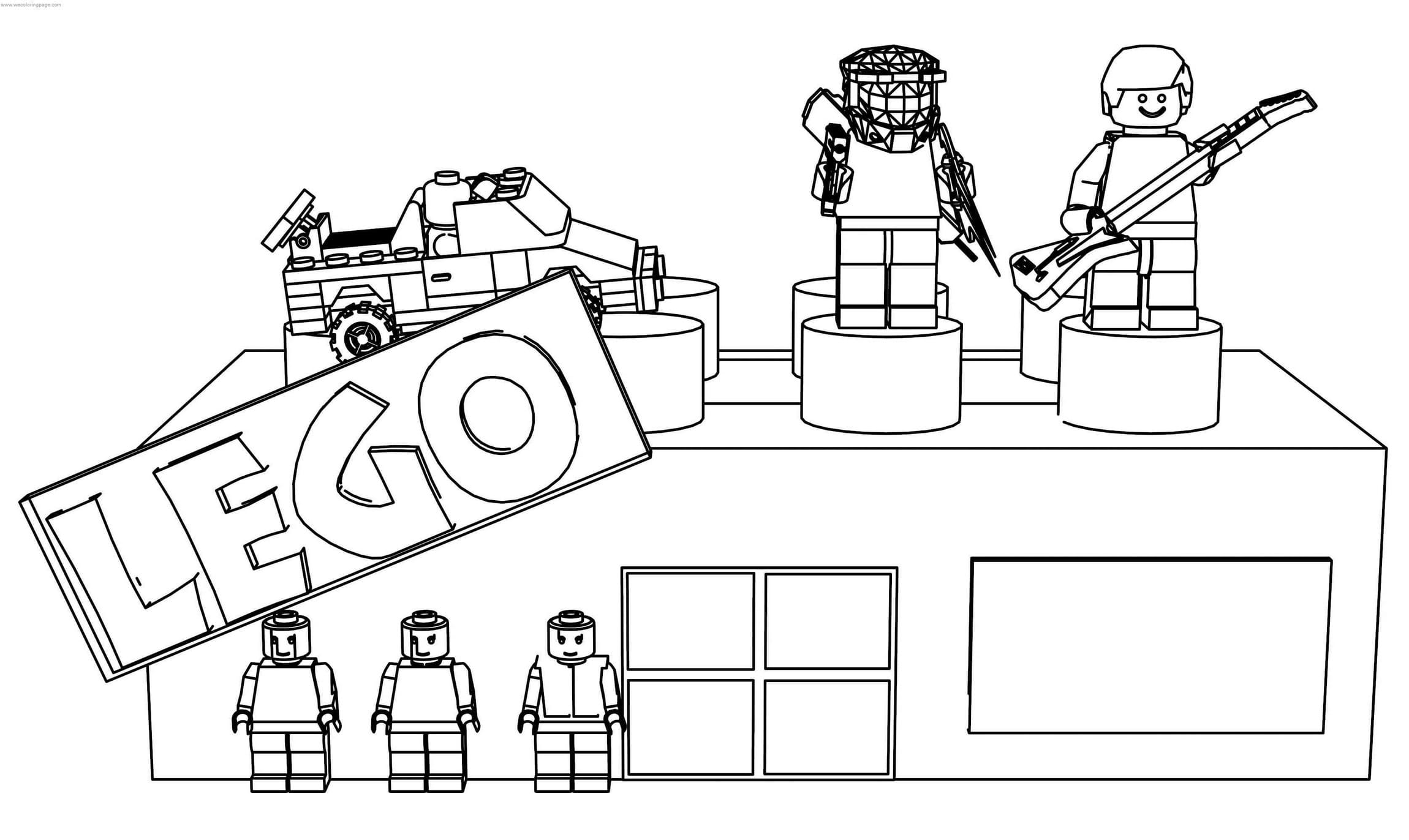 Charming lego city coloring book