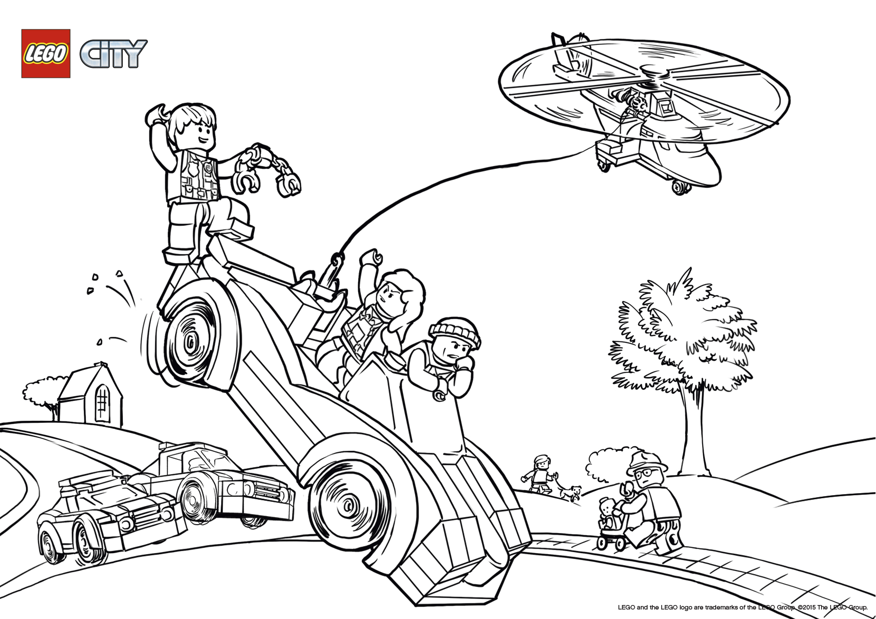 Lego city dynamic coloring page