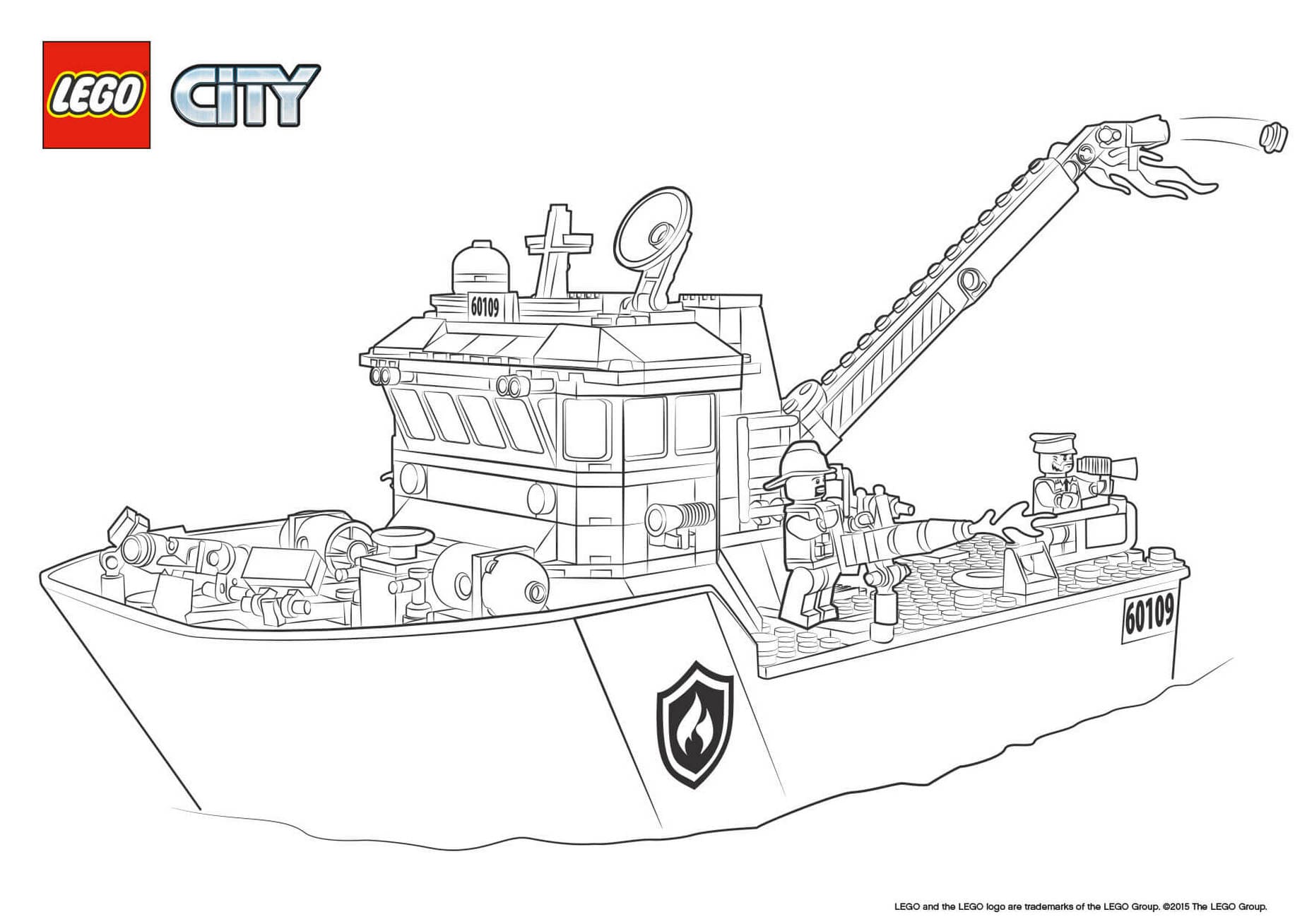 Live lego city coloring page