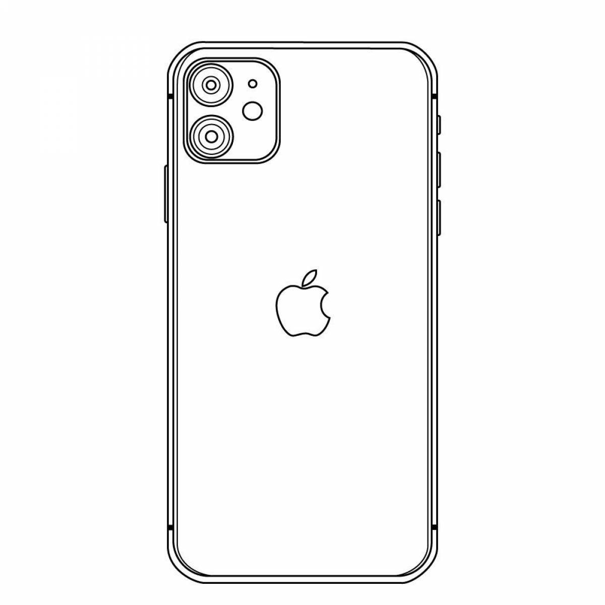 Lovely iphone 14 coloring page