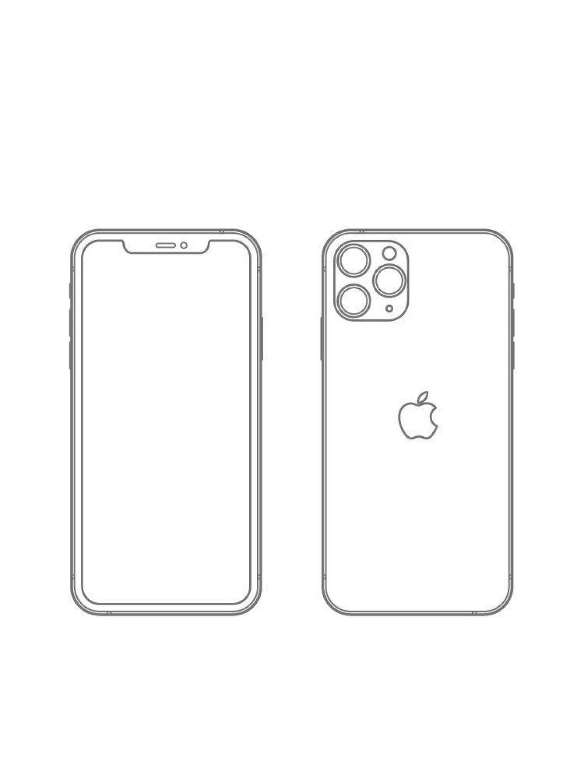 Iphone 14 creative coloring page