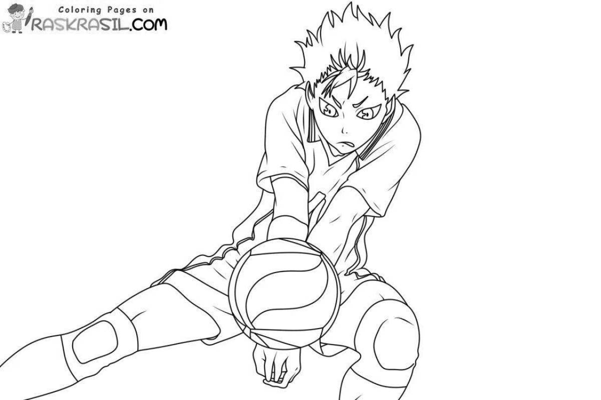 Live anime volleyball coloring book