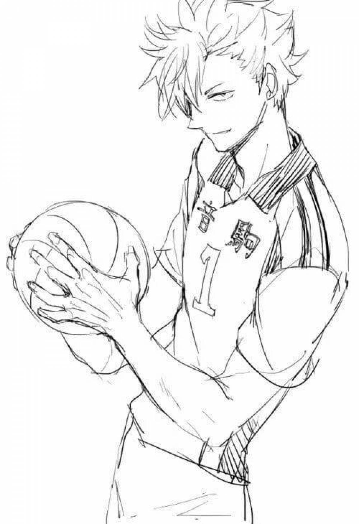 Sweet anime volleyball coloring book