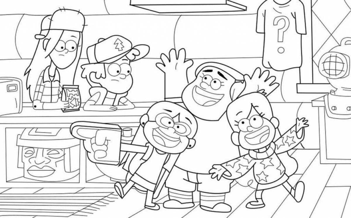 Exciting gravity falls coloring book