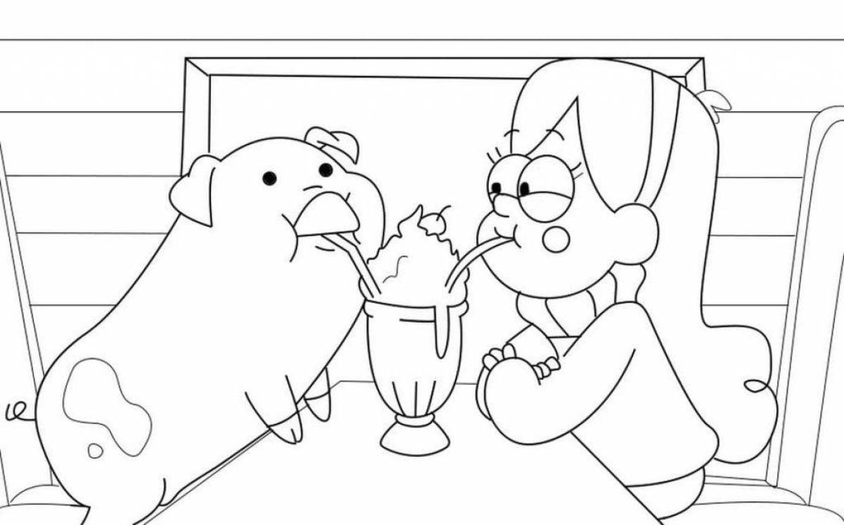 Glorious Gravity Falls Coloring Page