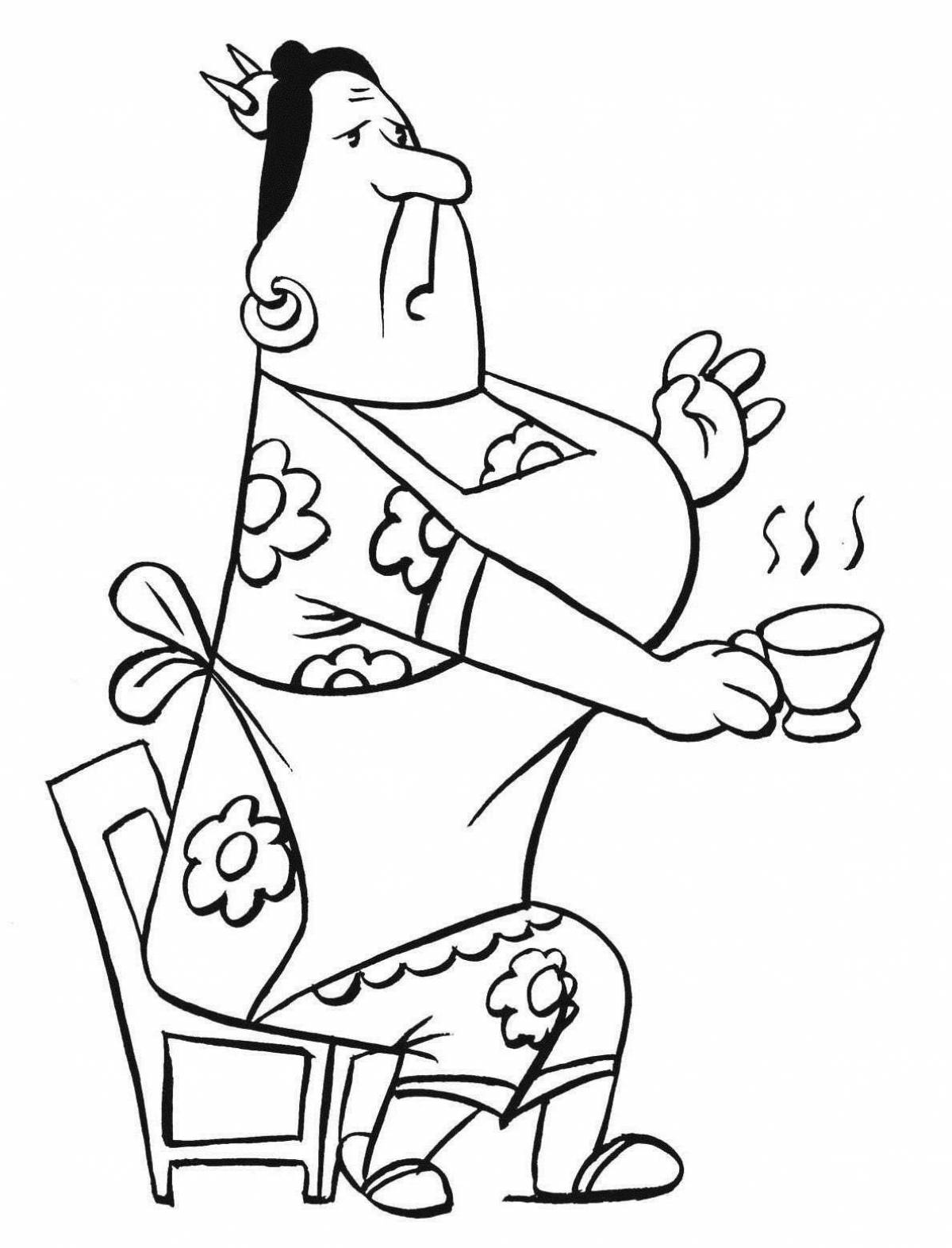 Lively drink coloring pages