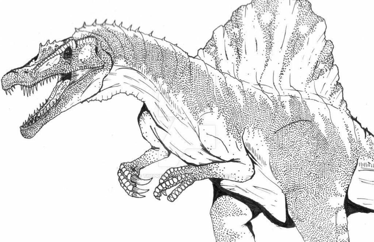 Coloring page magnificent spinosaurus