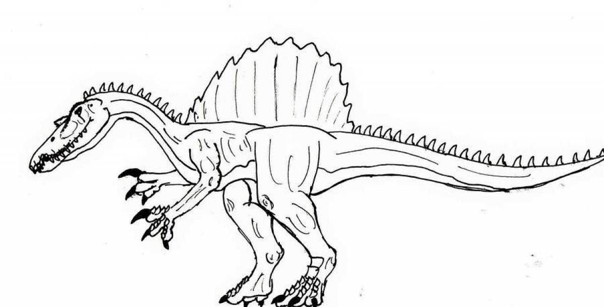 Spinosaurus glowing coloring page
