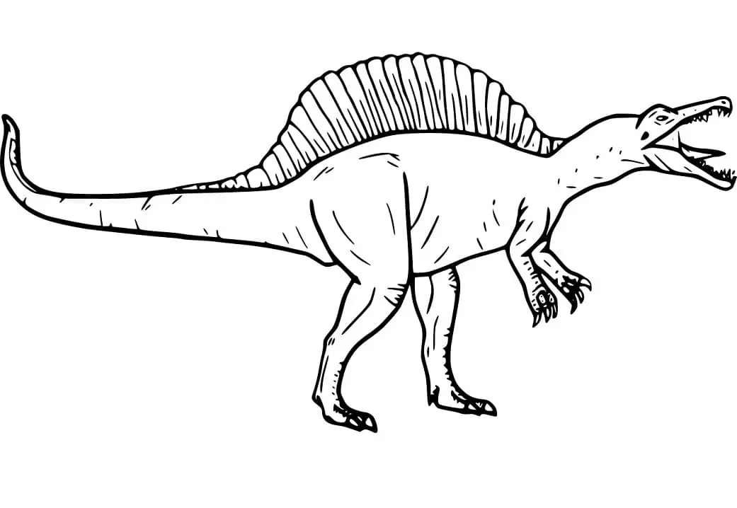Awesome spinosaurus coloring page