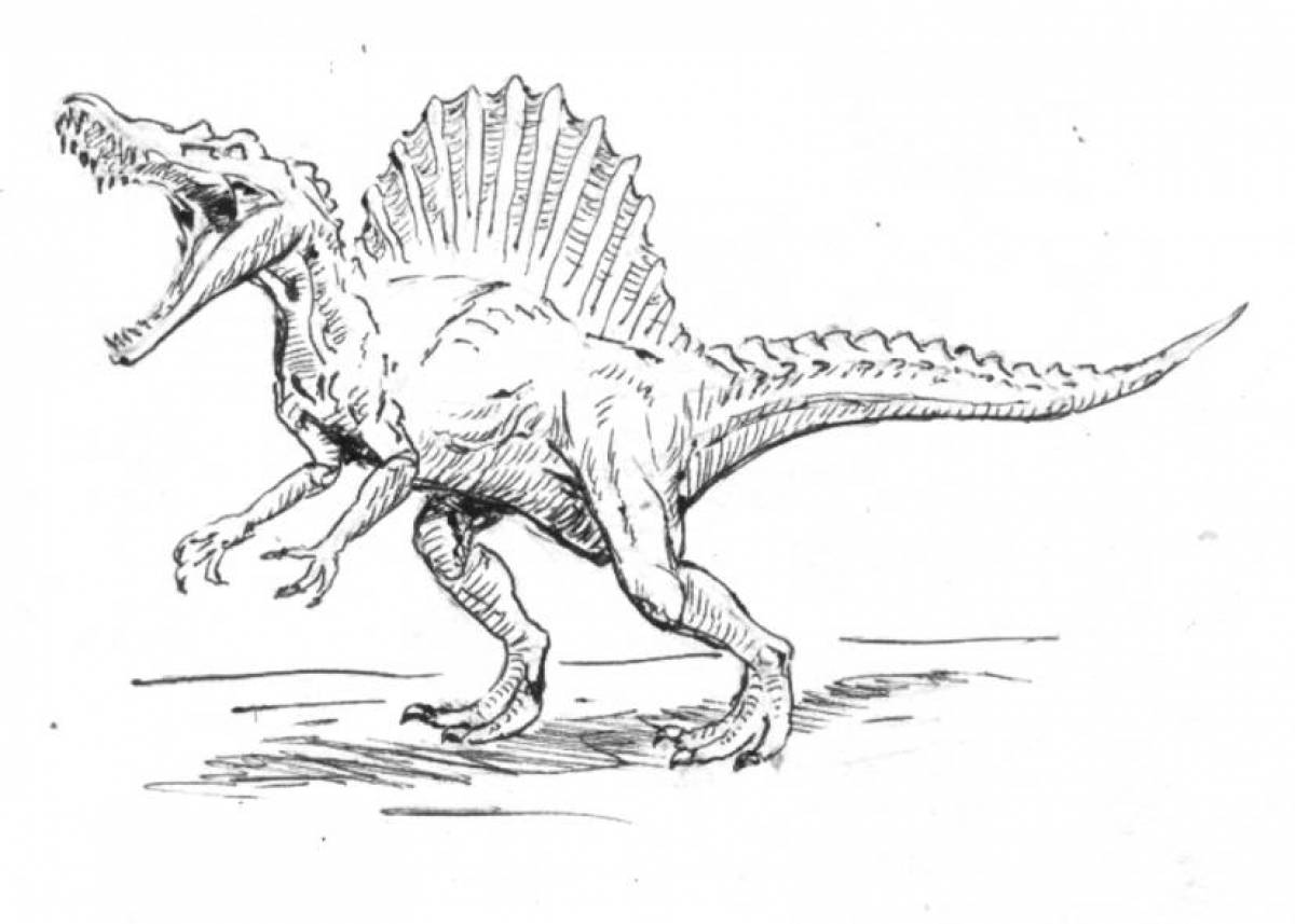 A wonderful spinosaurus coloring page