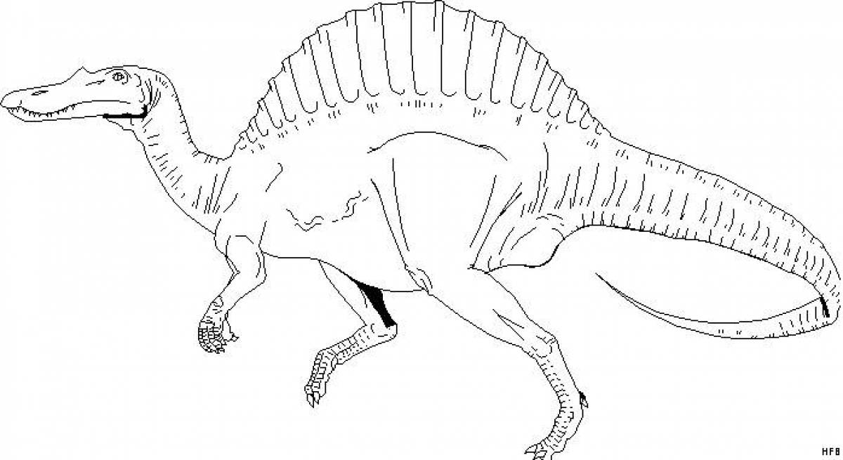 Fabulous spinosaurus coloring page