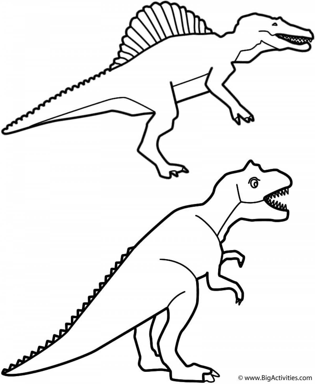 Coloring page elegant spinosaurus