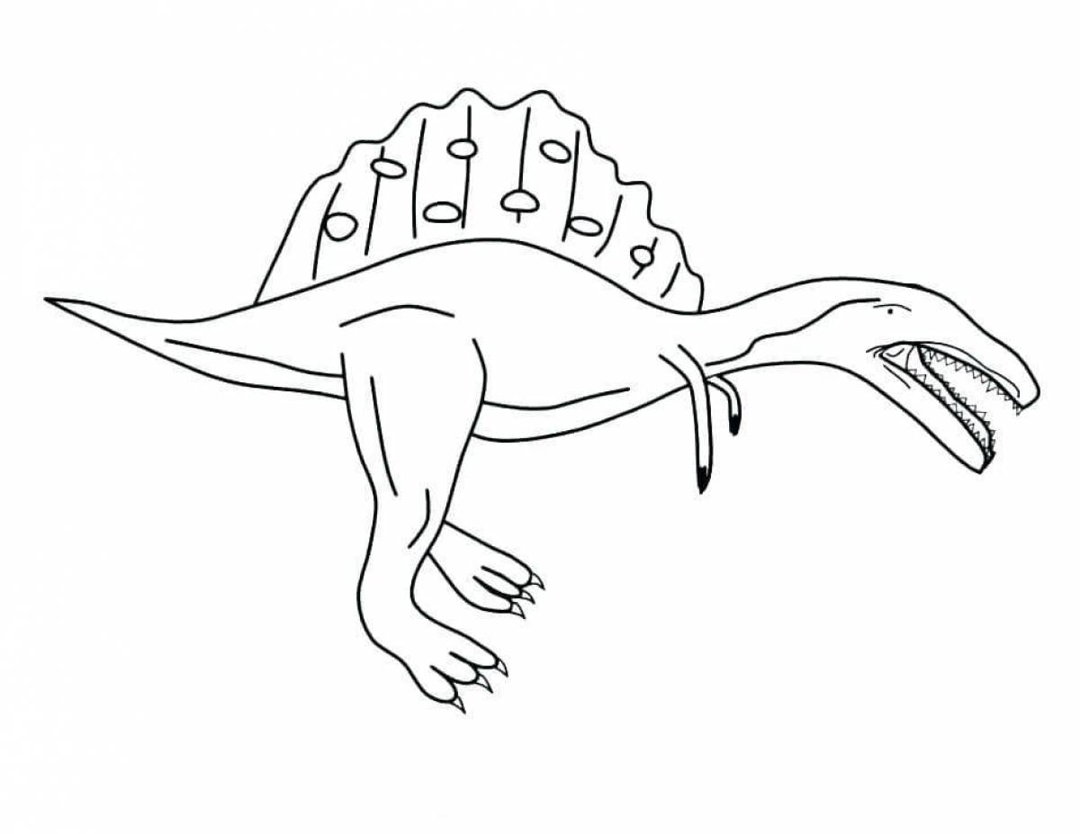 Shiny spinosaurus coloring page
