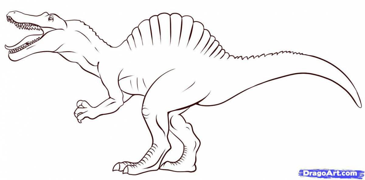 Attractive spinosaurus coloring page