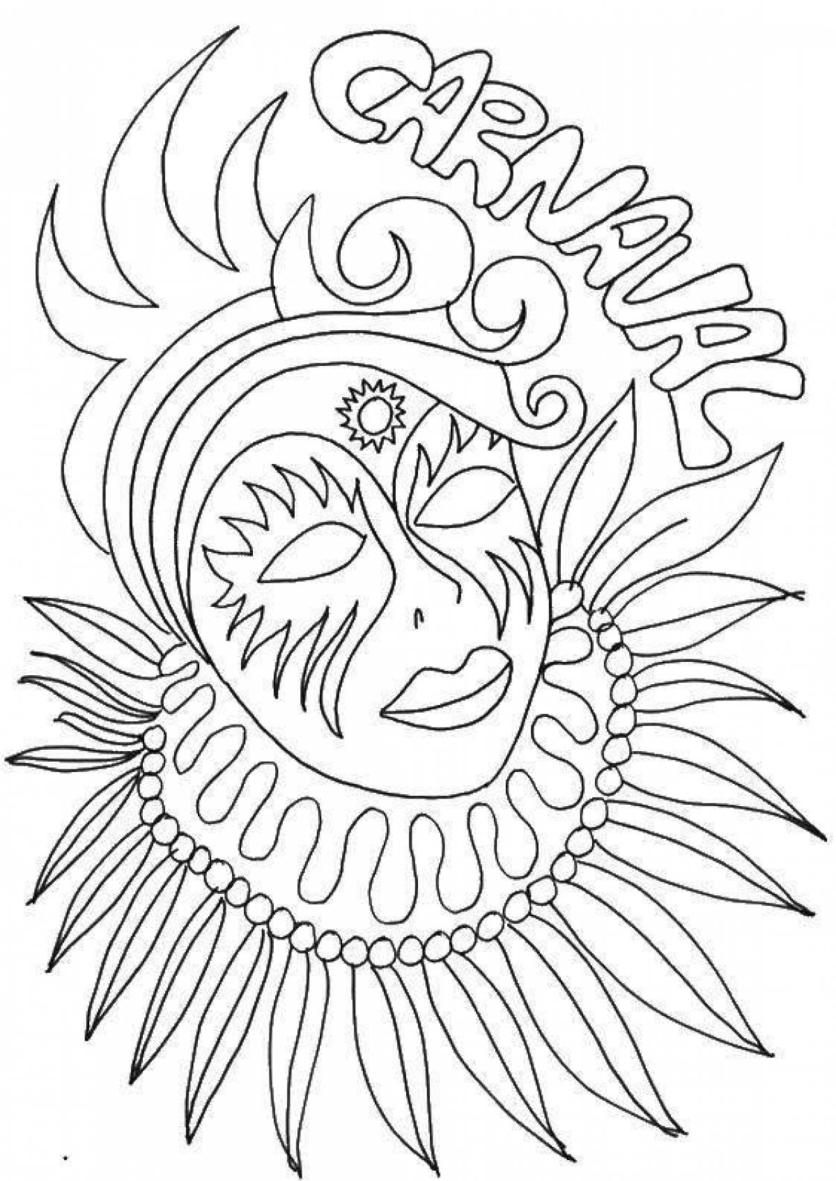 Animated carnival coloring book