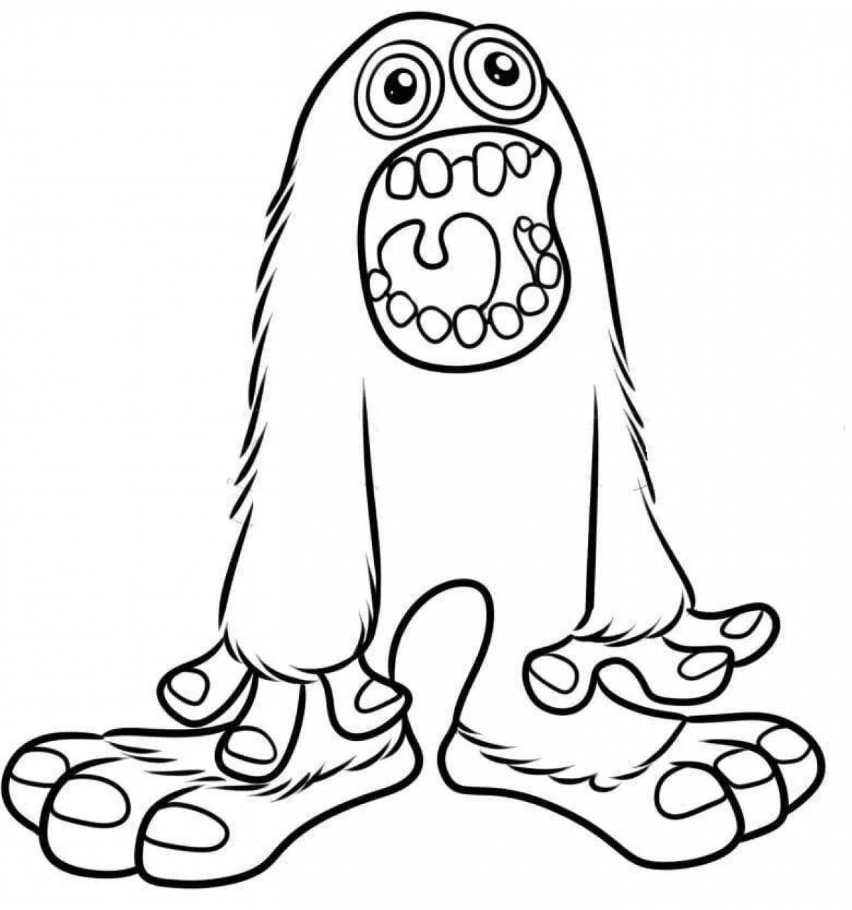 Coloring page adorable my singing monsters
