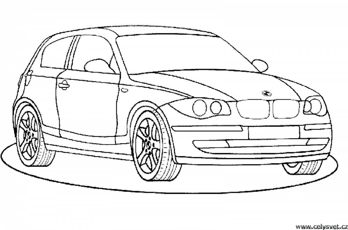 Coloring pages luxury cars for children 5-6 years old