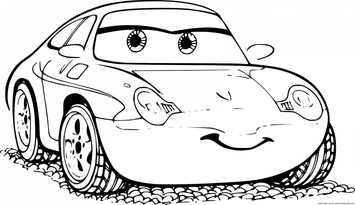 Sweet cars coloring for children 5-6 years old