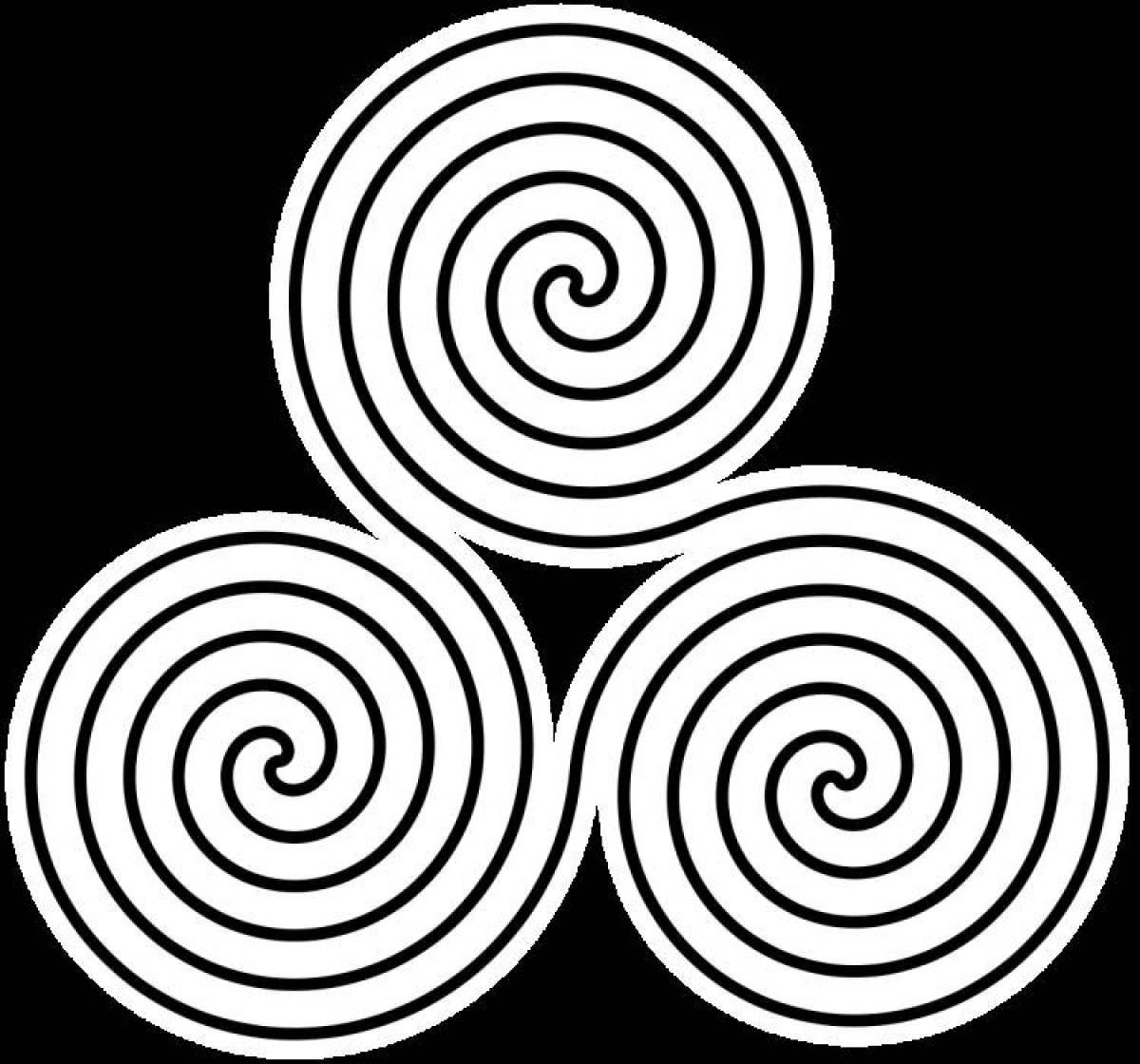 Coloring Page of Balanced Spiral