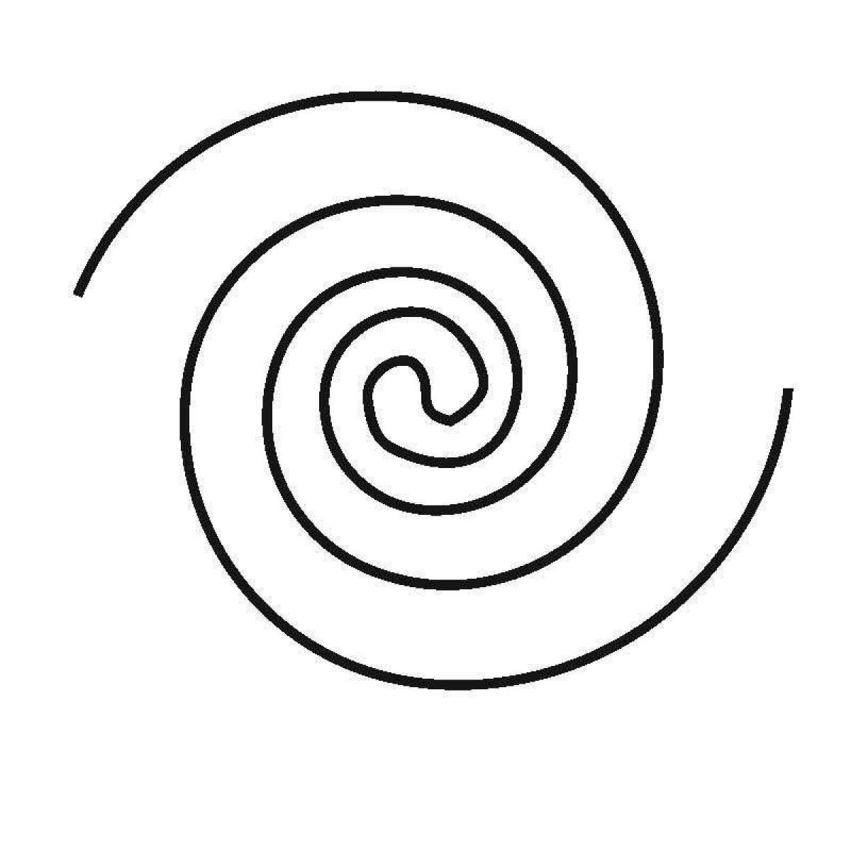 Stylish spiral coloring