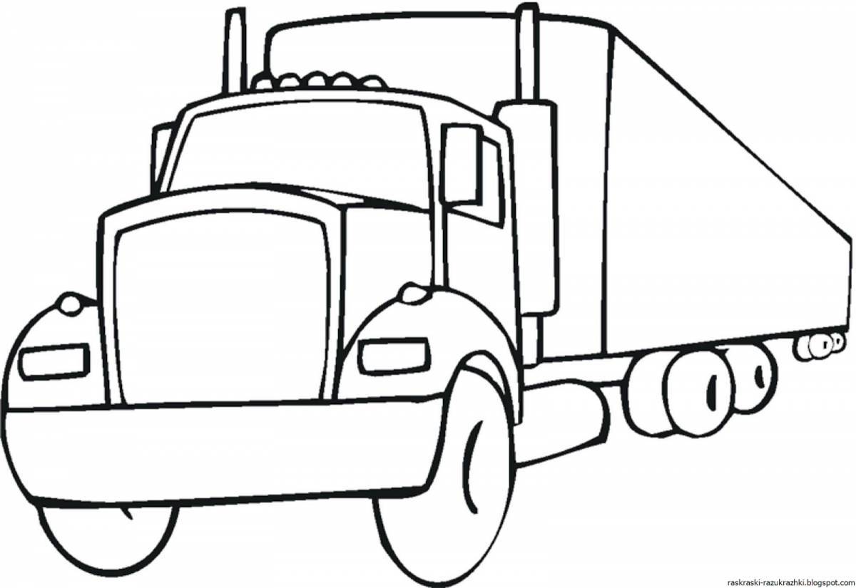 A fun truck coloring book for kids