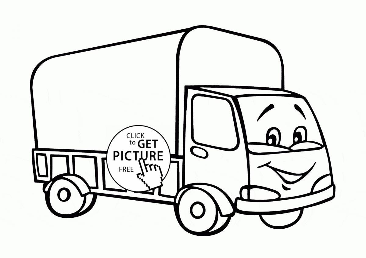 Яркие раскраски грузовиков для детей
