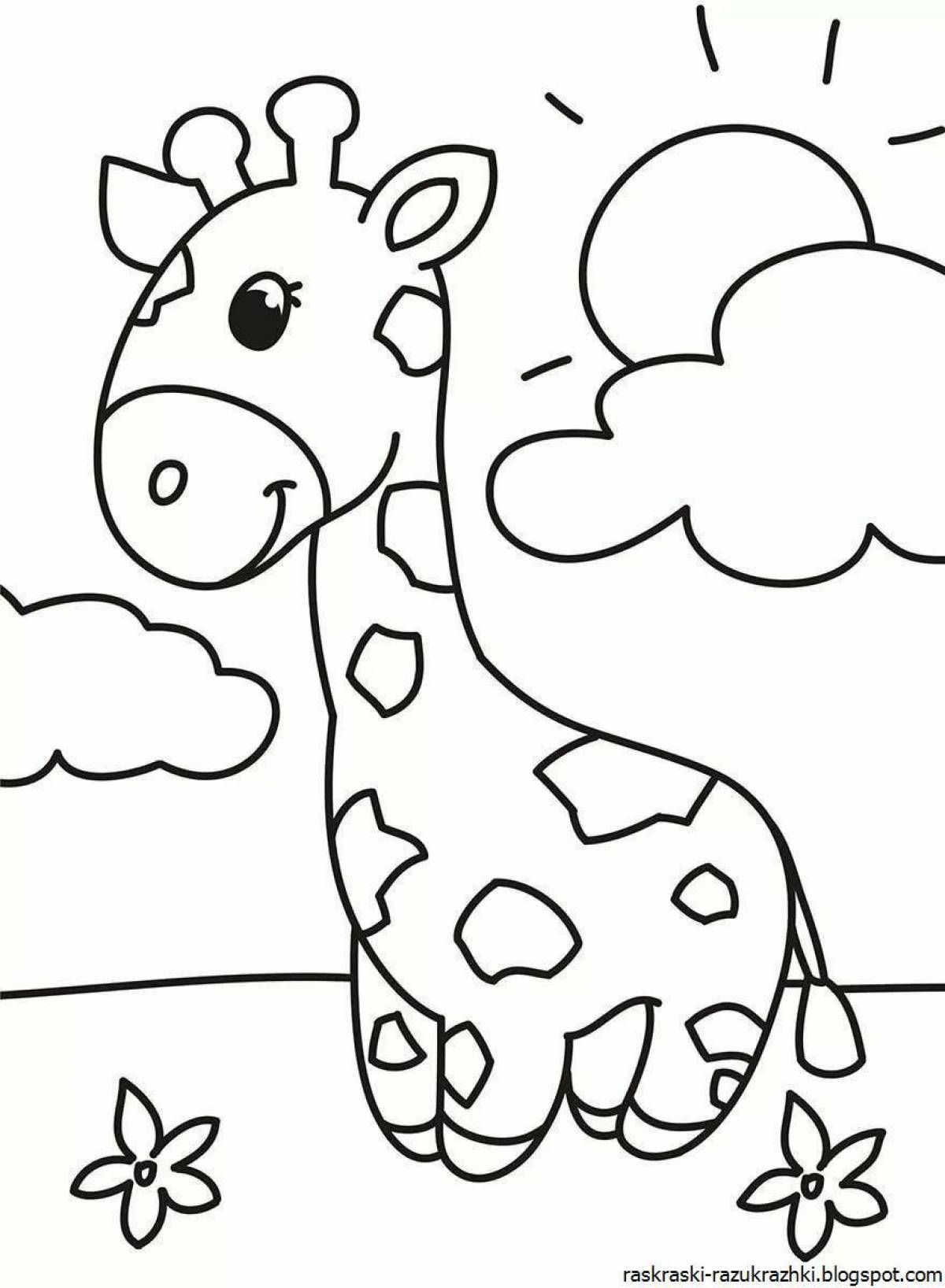 Colorful coloring book for 3-4 year olds