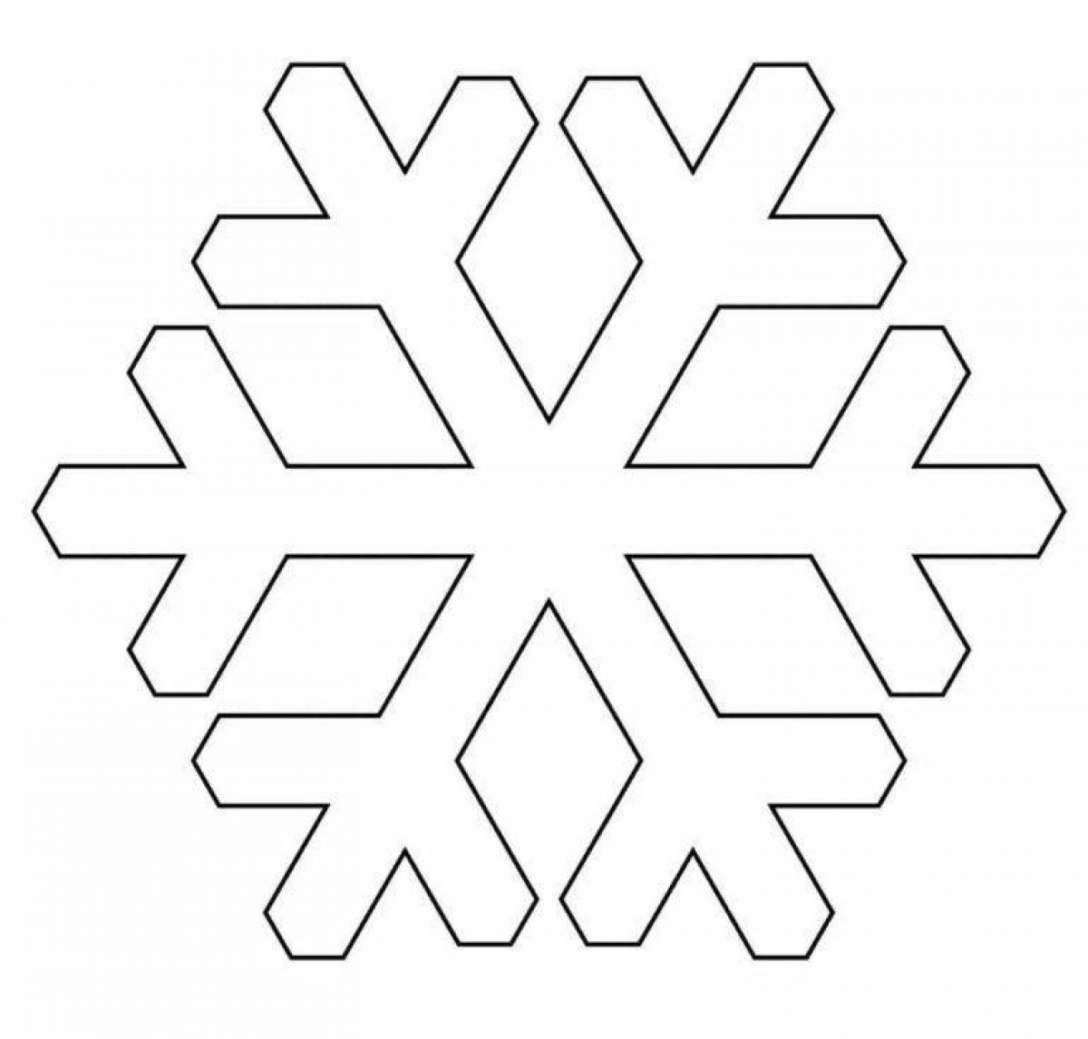 Magic snowflake coloring page for kids