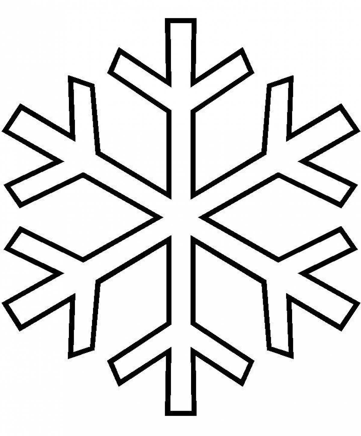Exquisite snowflake coloring book for kids