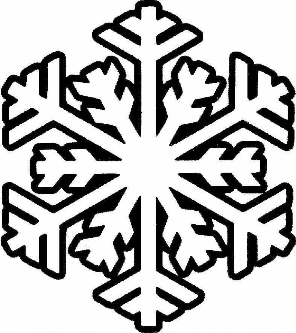 Adorable snowflake coloring book for kids