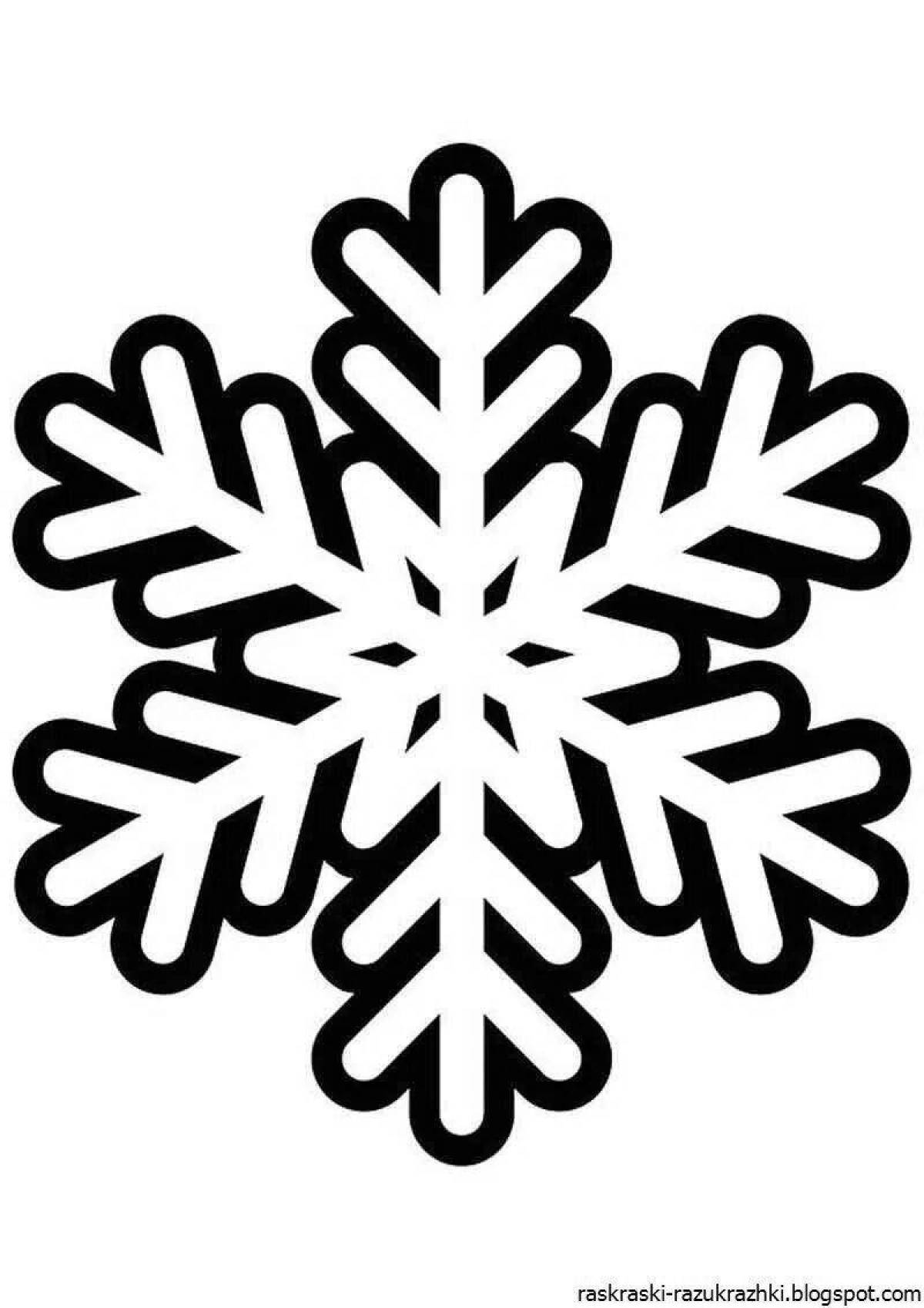 Shining snowflake coloring book for kids