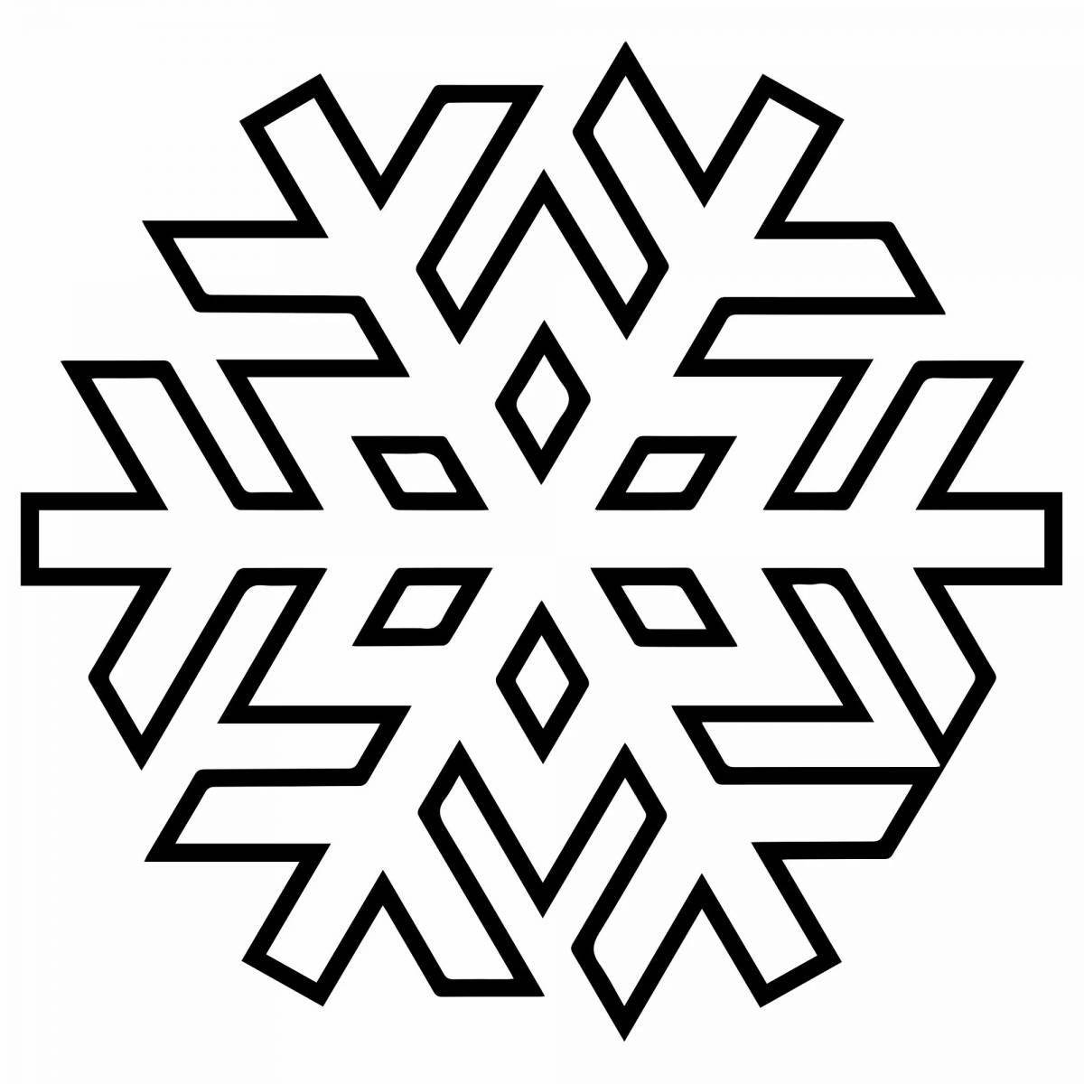 Fun coloring book for kids with snowflakes