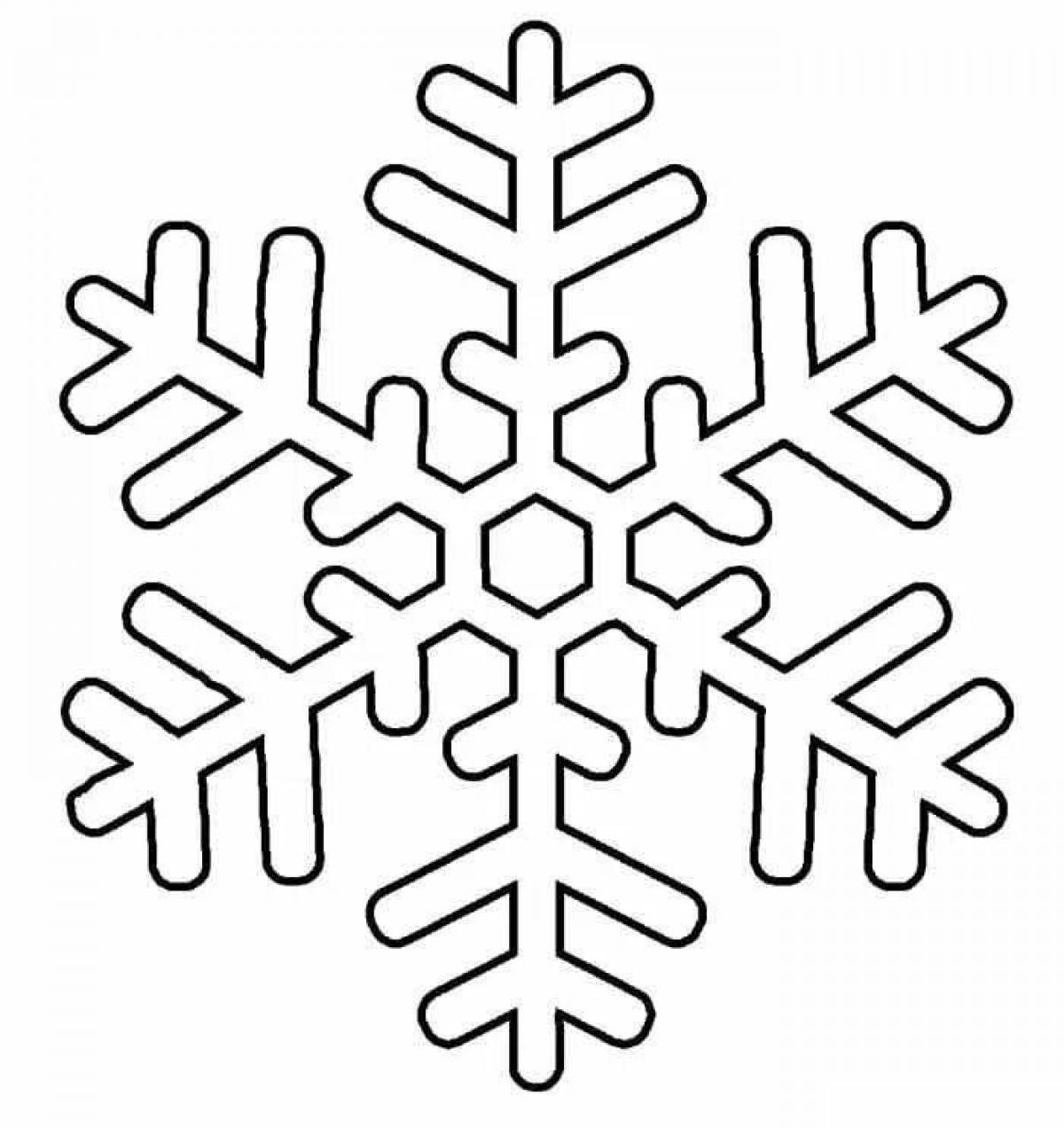 Creative snowflake coloring for kids